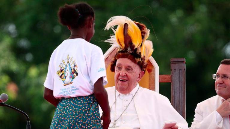 Pope Francis meets with the faithful of the diocese of Vanimo at the esplanade in front of the Holy Cross Cathedral in Vanimo, Papua New Guinea, September 8, 2024. - REUTERSPIX