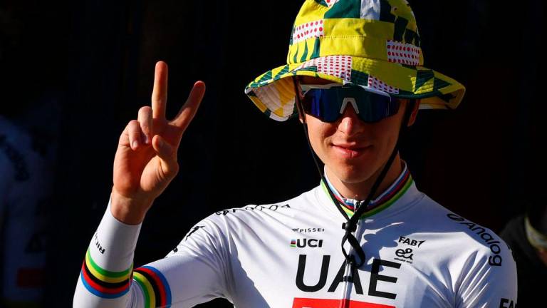 UAE Team Emirates’ Tadej Pogacar during the Team Presentation REUTERS