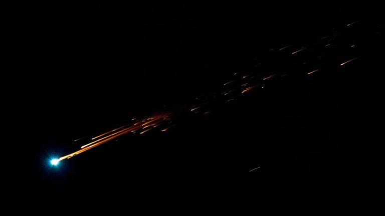 The interception of a missile, that the Israeli military said to have been fired from Yemen, is seen from the city of Ashkelon, Israel, May 22, 2025. REUTERSpix