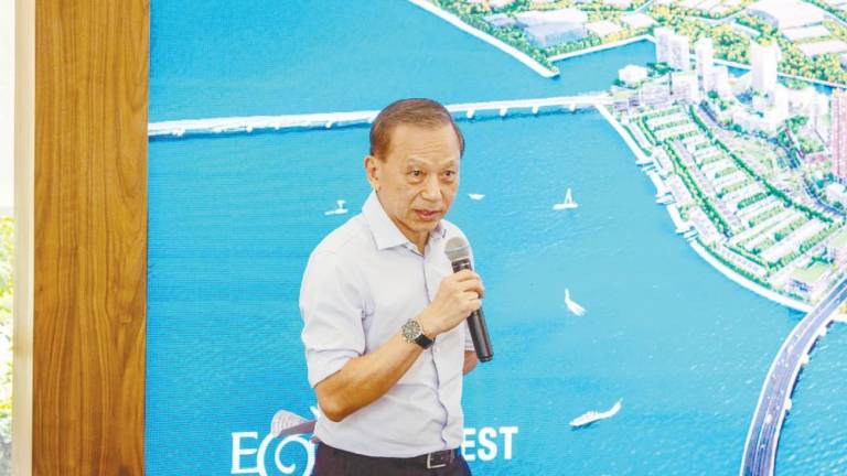 Kok speaking at the introduction of the master plan for Andaman Island.