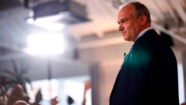 (FILES) Britain’s Liberal Democrats leader Ed Davey. - BENJAMIN CREMEL / AFP