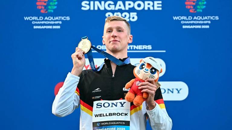 Winner Germany’s swimmer Florian Wellbrock. - Manan VATSYAYANA / AFP