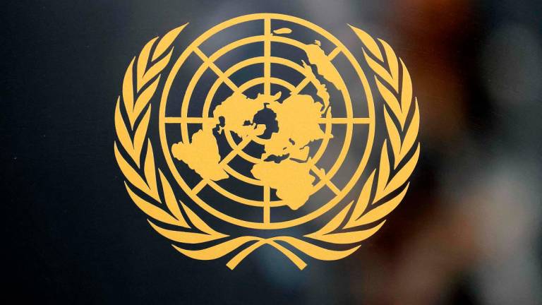 The United Nations logo. - Ludovic MARIN / AFP