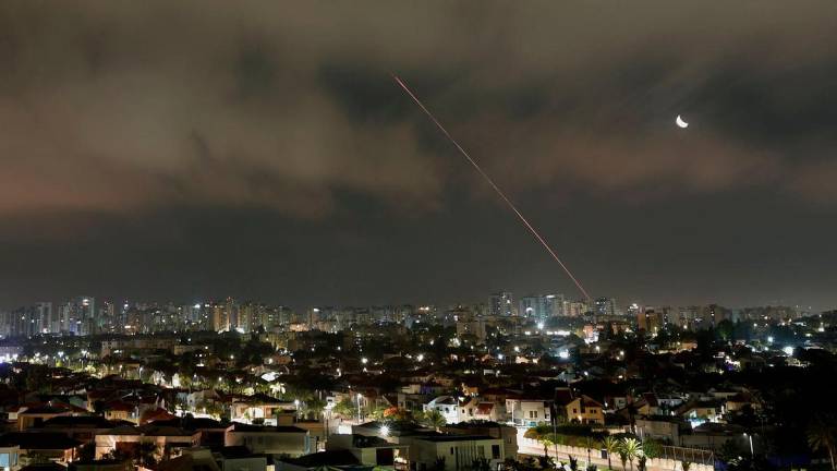 A missile launched from Iran is intercepted as seen from Ashkelon, Israel, June 21, 2025. - REUTERSPIX