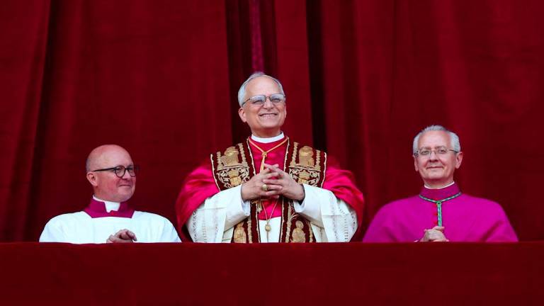 Newly elected Pope Leo XIV, Cardinal Robert Prevost of the United States appears on the balcony of St. Peter's Basilica, at the Vatican, May 8, 2025. - REUTERSPIX