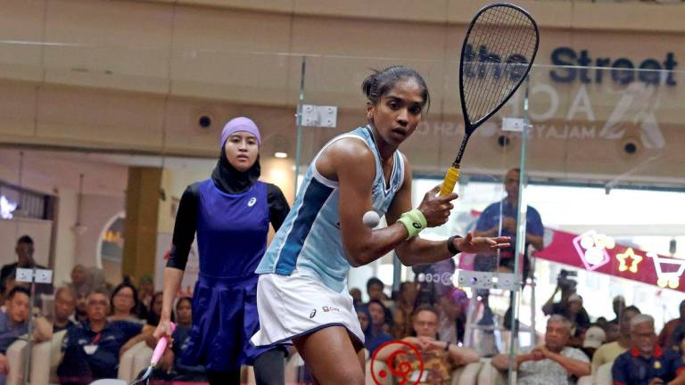 National women’s squash player Sivasangari - Photo by BERNAMA