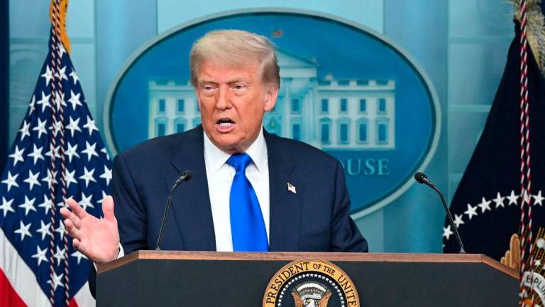 US President Donald Trump speaks during a news conference in the Brady Briefing Room of the White House on June 27, 2025, in Washington, DC. - AFPPIX