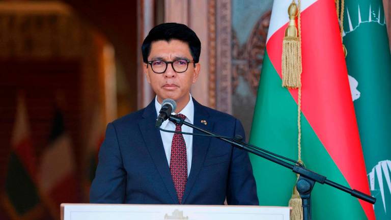 (FILES) Madagascar’s President Andry Rajoelina. - Ludovic MARIN / POOL / AFP