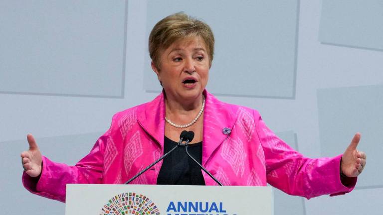 International Monetary Fund (IMF) Managing Director Kristalina Georgieva speaks during the IMF/World Bank annual meetings in Washington, D.C., U.S., October 17, 2025. - REUTERSPIX