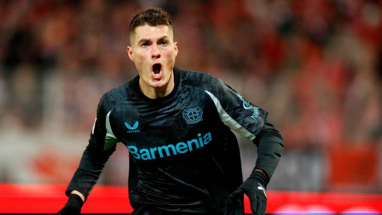 (FILES) Bayer Leverkusen’s Czech forward #14 Patrik Schick. - Odd ANDERSEN / AFP