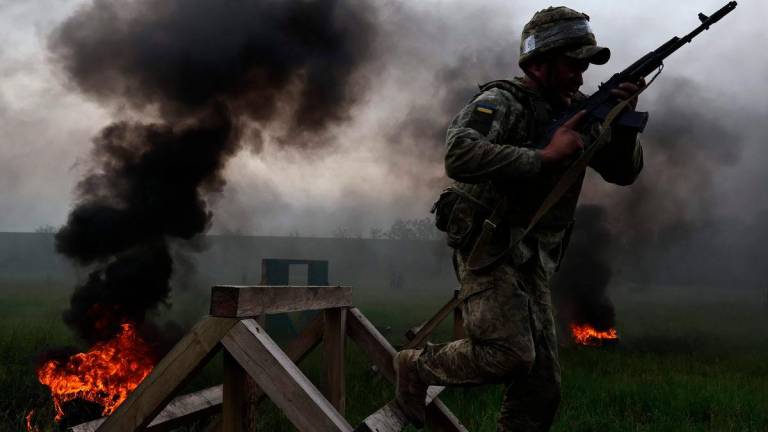 In this handout photograph taken and released by the press service of the 65th Mechanized Brigade of Ukrainian Armed Forces on May 26, 2025. AFPpix