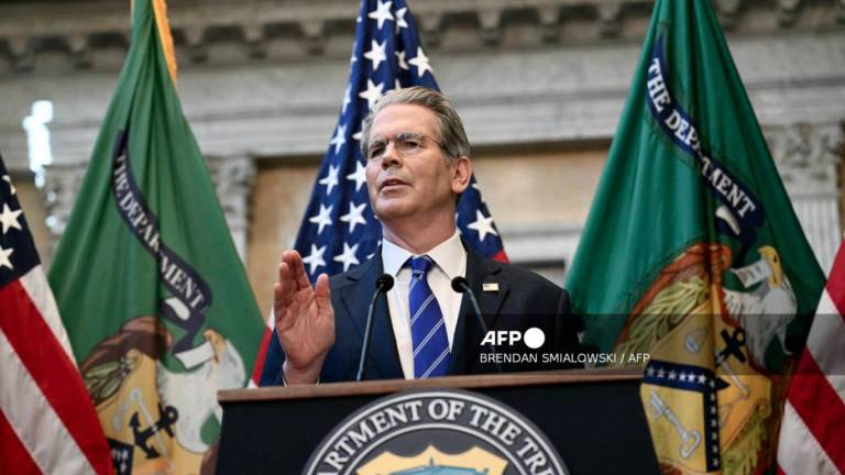 US Treasury Secretary Scott Bessent, delivers remarks on Game Plan for US Investment on the sidelines of the IMF/World Bank annual meetings at CNBC Invest in America Forum, in Washington, DC on October 15, 2025. - AFPPIX