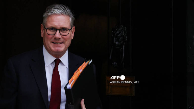 Britain's Prime Minister Keir Starmer leaves 10 Downing street, in central London, on July 21, 2025, to attend a Parliamentary Liaison Committee hearing. - AFP
