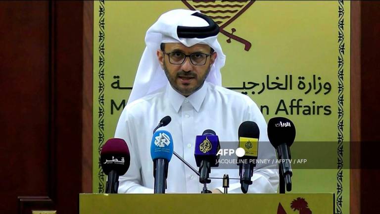 Qatari foreign ministry spokesman Majed al-Ansari - (Photo by Jacqueline PENNEY / AFPTV / AFP)