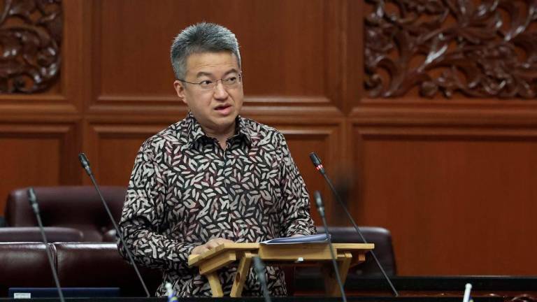 Deputy Minister of Investment, Trade and Industry Liew Chin Tong during the Second Meeting of the Fourth Session of the 15th Parliament at the Dewan Negara sitting in the Parliament Building today. – BERNAMA