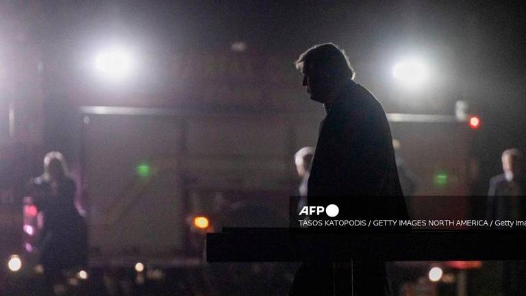 U.S. President Donald Trump walks to Marine One after speaking at the American Cornerstone Institute Founders' Dinner on September 20, 2025 in Mount Vernon, Virginia. - Getty Images via AFP