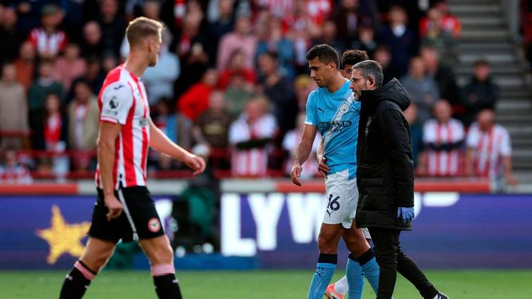 Manchester City’s Spanish midfielder Rodri. - drian Dennis / AFP