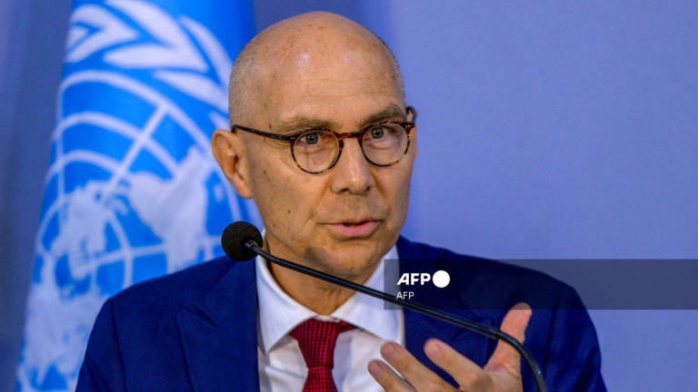UN High Commissioner for Human Rights Volker Türk speaks during a press conference in Colombo on June 26, 2025. - AFP