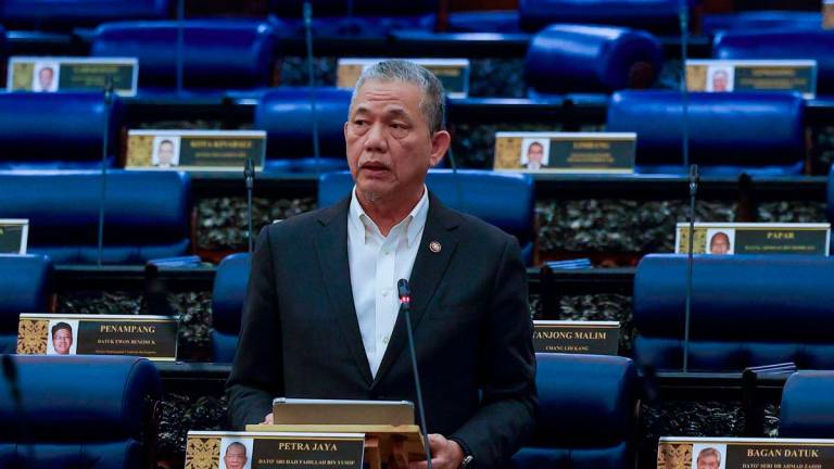 Deputy Prime Minister and Minister of Energy Transition and Water Transformation, Datuk Seri Fadillah Yusof, during the winding-up session of the 13th Malaysia Plan (RMK-13) at the Second Meeting of the Fourth Session of the 15th Parliament in the Dewan Rakyat at the Parliament Building today. – BERNAMA