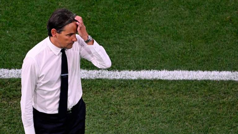 Inter Milan’s Italian head coach Simone Inzaghi reacts during the UEFA Champions League final football match between Paris Saint-Germain (PSG) and Inter Milan in Munich, southern Germany on May 31, 2025. AFPpix