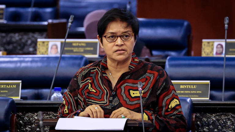 Minister in the Prime Minister’s Department (Law and Institutional Reform), Datuk Seri Azalina Othman Said, at the Second Meeting of the Fourth Session of the 15th Parliament during the Dewan Rakyat sitting at the Parliament Building today. – BERNAMA