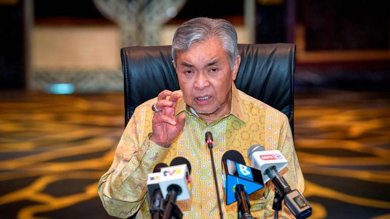 Deputy Prime Minister Datuk Seri Dr Ahmad Zahid Hamidi. - BERNAMApix