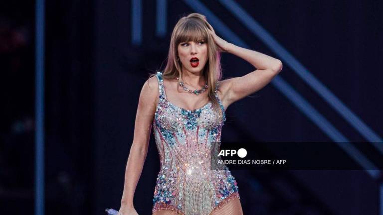 US singer and songwriter Taylor Swift performs on stage as part of her Eras Tour in Lisbon on May 24, 2024. - AFP