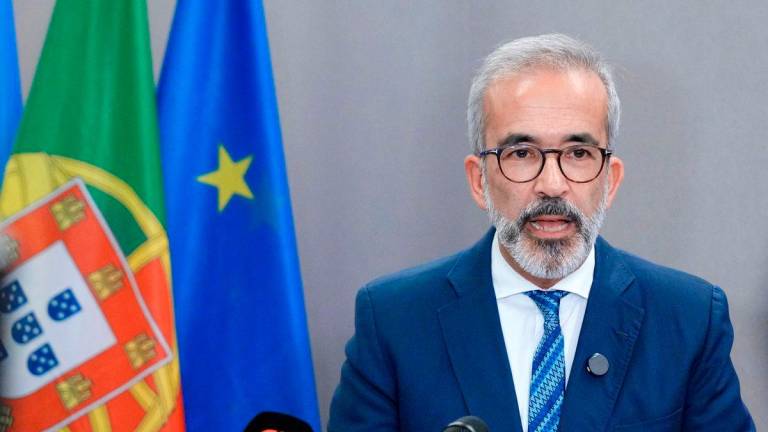 Portugal’s Foreign Minister Paulo Rangel announces that the Portuguese government recognizes a Palestinian state, during a statement ahead of the United Nations General Assembly in New York, U.S., September 21, 2025. REUTERS/Eduardo Munoz