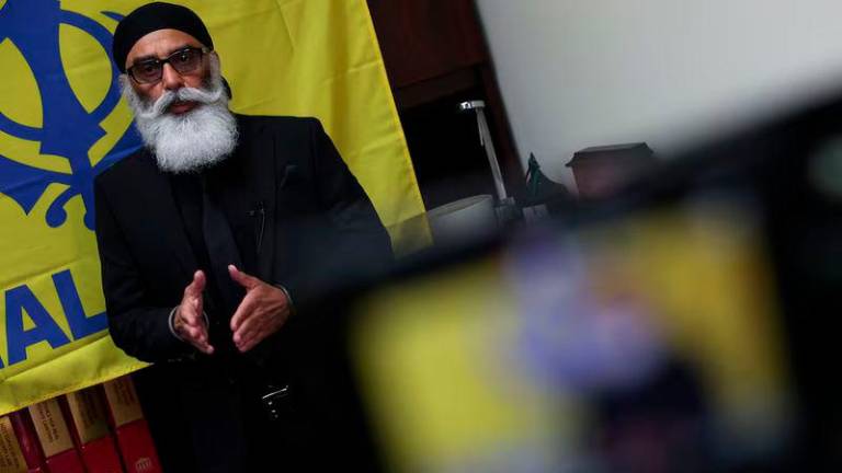 Gurpatwant Singh Pannun, a 56-year-old dual U.S.-Canadian citizen, speaks during an interview in New York City - REUTERSpix