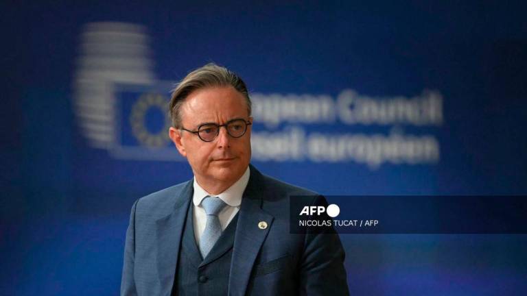 Belgium's Prime Minister Bart De Wever arrives to attend the European Council in Brussels on June 26, 2025. - AFP