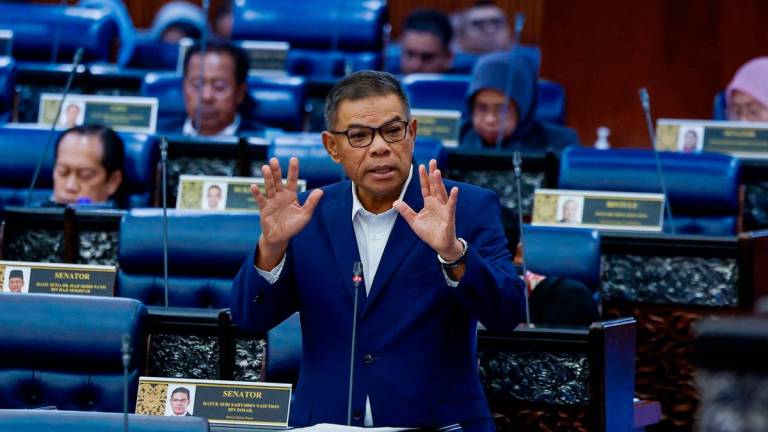 Menteri Dalam Negeri Datuk Seri Saifuddin Nasution Ismail ketika hadir pada Mesyuarat Kedua, Penggal Keempat Parlimen ke-15 Dewan Rakyat di Bangunan Parlimen hari ini- fotoBERNAMA