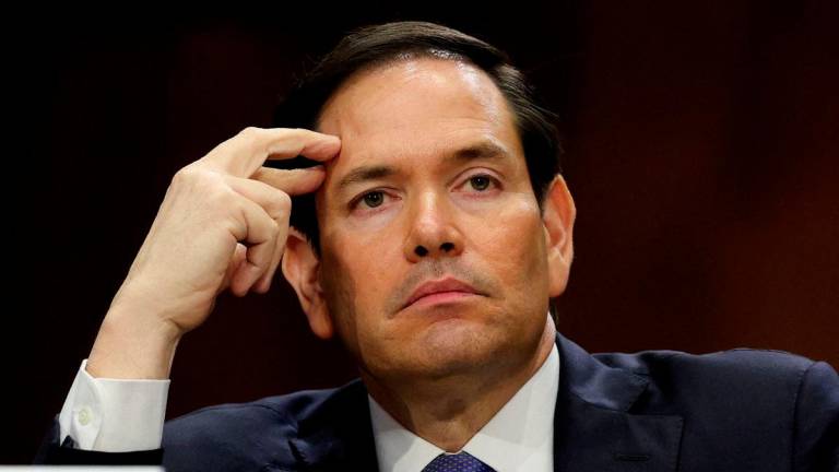 U.S. Secretary of State Marco Rubio reacts as he testifies at a Senate Foreign Relations Committee hearing on U.S. President Donald Trump’s State Department budget request for the Department of State, on Capitol Hill in Washington, D.C., U.S., May 20, 2025. REUTERS/Jonathan Ernst/File Photo