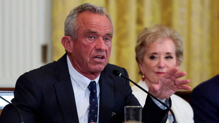 U.S. Health and Human Services (HHS) Secretary Robert F. Kennedy Jr. and Secretary of Education Linda McMahon attend a Make America Healthy Again (MAHA) Commission event, in the East Room of the White House in Washington, D.C., U.S., May 22, 2025. - REUTERSPIX