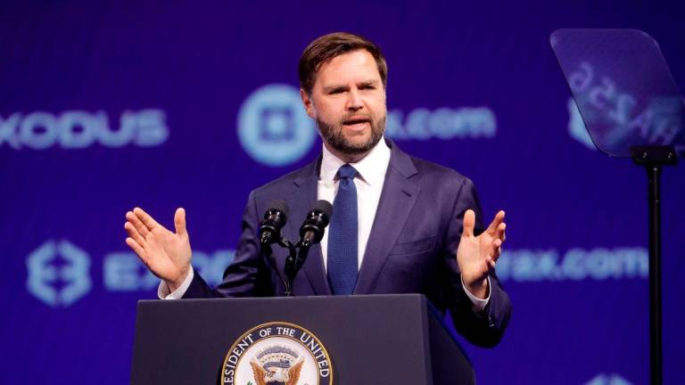 U.S. Vice President JD Vance speaks at a Bitcoin conference in Las Vegas, Nevada, U.S., May 28, 2025. REUTERSpix