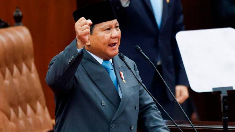 Indonesian President Prabowo Subianto delivers his annual State of the Nation Address, ahead of the country’s Independence Day, in Jakarta, Indonesia, August 15, 2025. Ajeng Dinar Ulfiana/Pool/ REUTERS