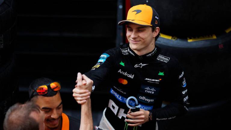 McLaren’s Oscar Piastri after qualifying in pole position REUTERSpix