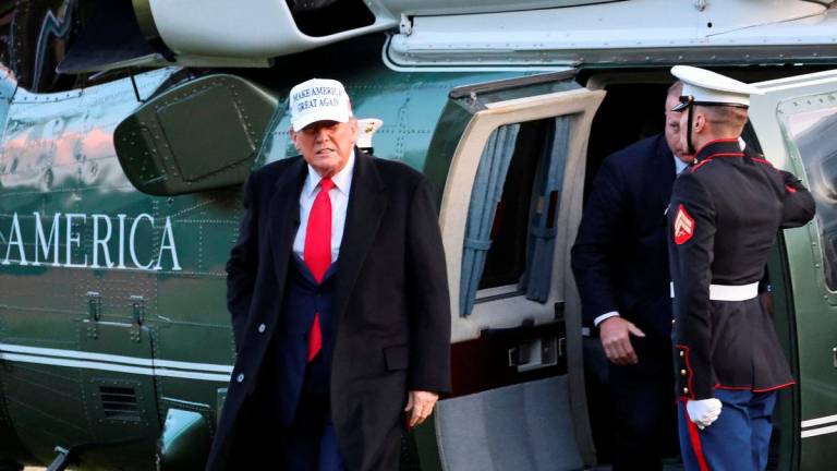 U.S. President Donald Trump arrives to attend the G7 Leaders’ Summit at the Rocky Mountain resort town of Kananaskis, Alberta, Canada, June 15, 2025. REUTERS