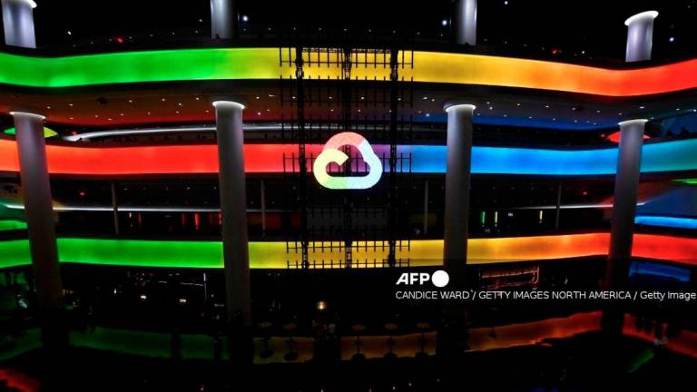 A view inside the Sphere is seen during Google Cloud Next 25: AI Exclusive at the Sphere on April 08, 2025 in Las Vegas, Nevada. - Getty Images via AFP