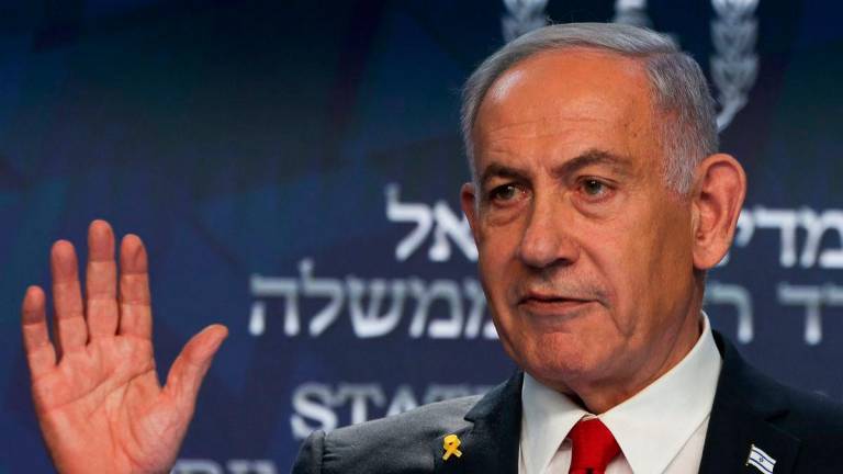 Israeli Prime Minister Benjamin Netanyahu speaks during a press conference, in Jerusalem, May 21, 2025. REUTERSpix