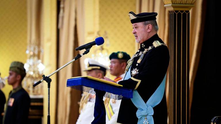 Yang di-Pertuan Agong Sultan Ibrahim berkenan bertitah pada Istiadat Menghadap dan Istiadat Pengurniaan Darjah Kebesaran, Bintang dan Pingat Persekutuan 2025 bersempena Ulang Tahun Hari Keputeraan Rasmi Yang di-Pertuan Agong Sultan Ibrahim di Istana Negara hari ini. BERNAMApix