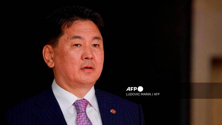 Mongolia president Ukhnaa Khurelsukh - (Photo by Ludovic MARIN / AFP)