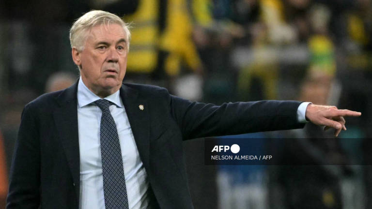 Brazil’s Italian head coach Carlo Ancelotti gestures during the 2026 FIFA World Cup South American qualifiers football match between Brazil and Paraguay at the Neo Quimica Arena in Sao Paulo, Brazil, on June 10, 2025. - AFP