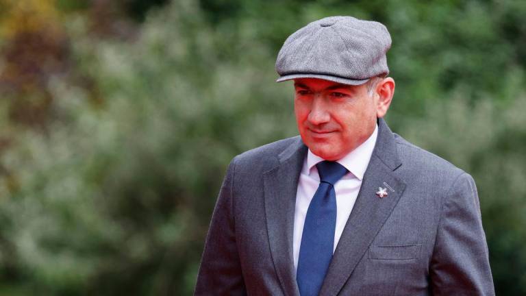 Armenia’s Prime Minister Nikol Pashinyan arrives for the European Political Community (EPC) summit, in Tirana on May 16, 2025. (Photo by Ludovic MARIN / AFP)