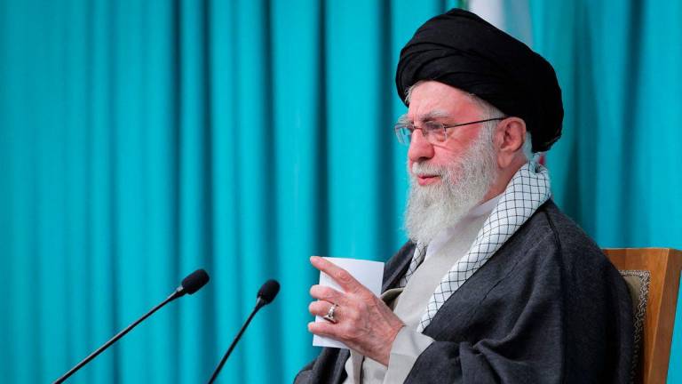 Iran's Supreme Leader Ayatollah Ali Khamenei speaks during a televised speech in Tehran, Iran, September 23, 2025. - Office of the Iranian Supreme Leader/WANA (West Asia News Agency)/Handout via REUTERSPIX