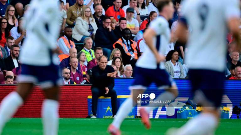 England's German head coach Thomas Tuchel watches the players from the touchline during the 2026 World Cup Group K qualifier football match between England and Andorra, at Villa Park, in Birmingham, on September 6, 2025. - AFP