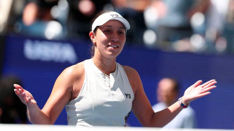 Jessica Pegula of the United States acknowledges the crowd after defeating Barbora Krejcikova of Czechia following their Women's Quarterfinal match on Day Ten of the 2025 US Open at USTA Billie Jean King National Tennis Center on September 2, 2025 in the Flushing neighborhood of the Queens borough of New York City. - Al Bello/Getty Images/AFPPIX
