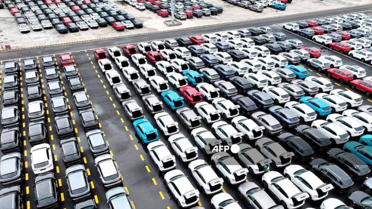 Chinese-made cars are seen before being loaded onto a ship at the port in Lianyungang, in China’s eastern Jiangsu province on June 20, 2025. (Photo by AFP)