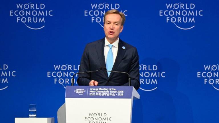 President and CEO of the World Economic Forum Borge Brende. - Jade Gao / AFP