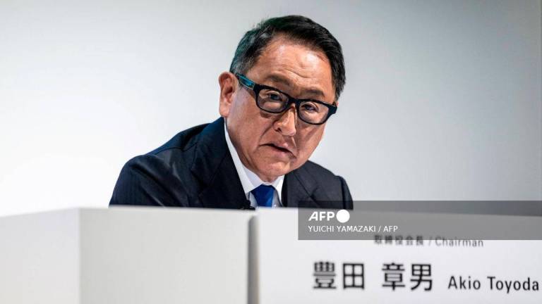 Toyota Motor Corporation Board Chairman Akio Toyoda - (Photo by Yuichi YAMAZAKI / AFP)