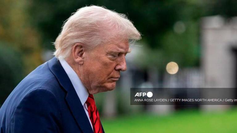 U.S. President Donald Trump returns to the White House following a visit to Walter Reed National Military Medical Center on October 10, 2025 in Washington, DC. - Getty Images via AFP